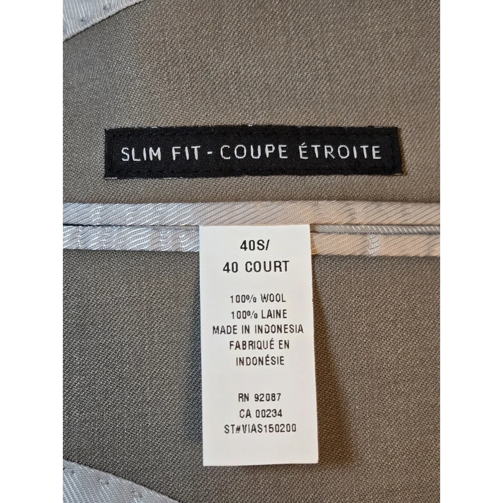 Saks Fifth Avenue‎ Sports Coat Jacket Blazer Beige Sixe 40S 100% Wool